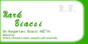 mark biacsi business card
